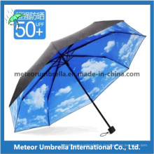 Auto Open Fashion Nublado Cielo Impreso Straight Umbrella